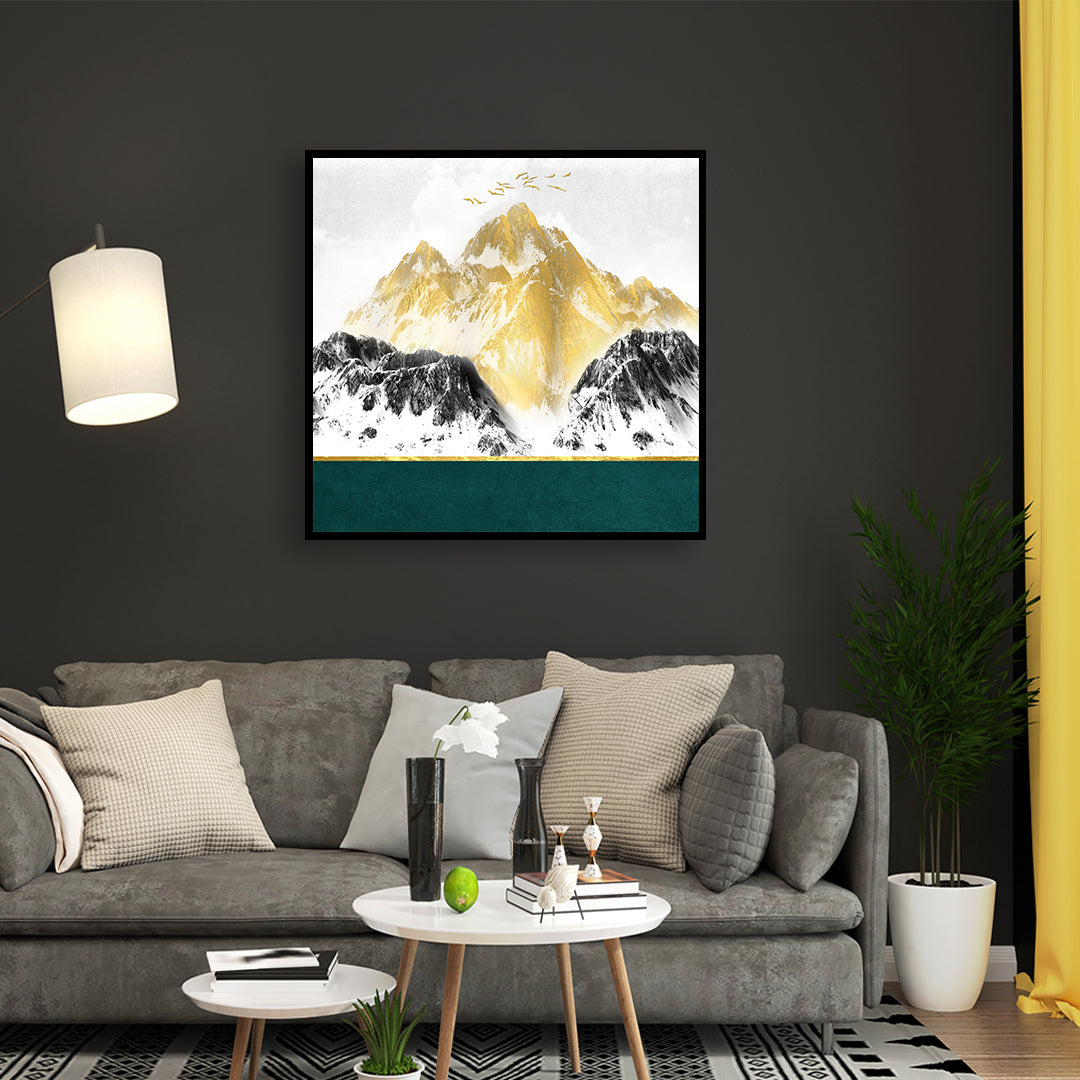 The Emerald Peak Abstract Art Painting For Home Wall Decor