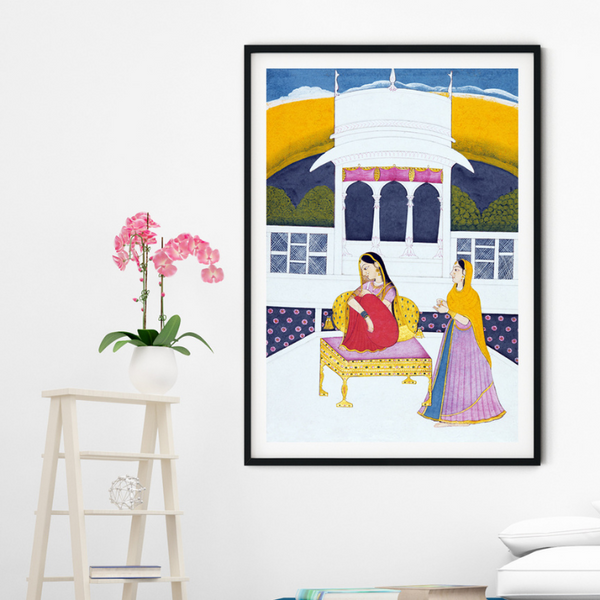 Dwelling at Dawn Rajasthani Art Painting For Home Wall Art Decor