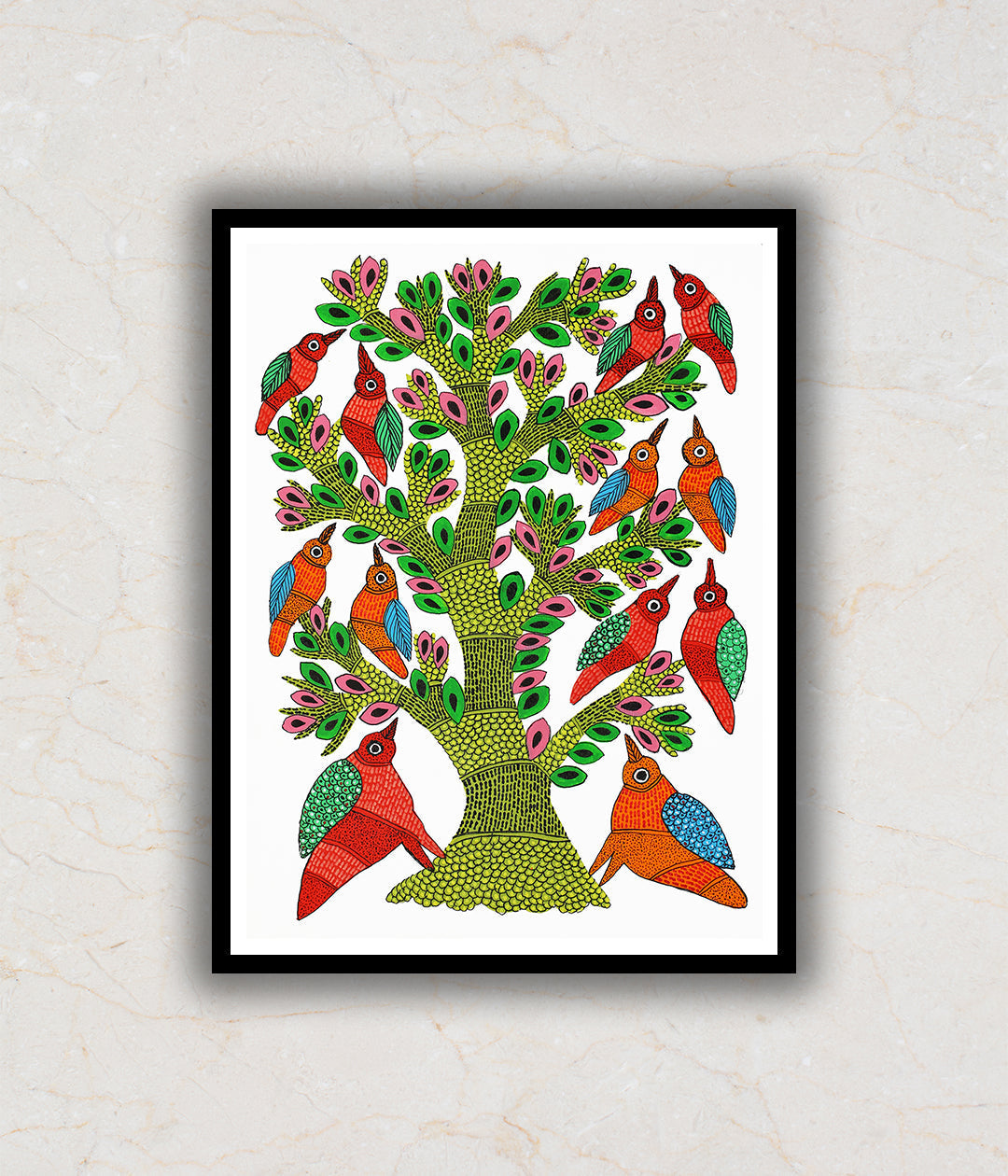 Soul of Spring Gond Art Painting For Home Wall Art Decor
