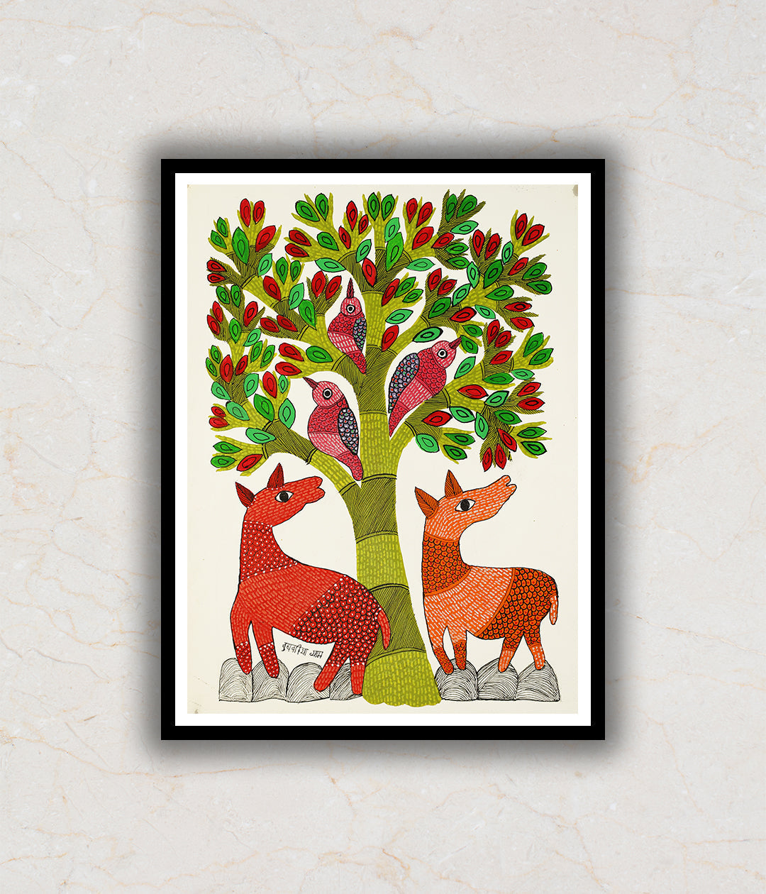 Keeper of the Jungle Gond Art Painting For Home Wall Art Decor