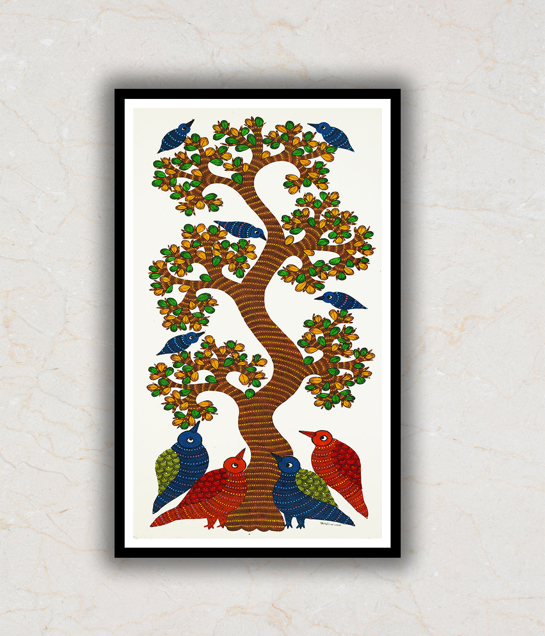 Ancestry Gond Art Painting For Home Wall Art Decor