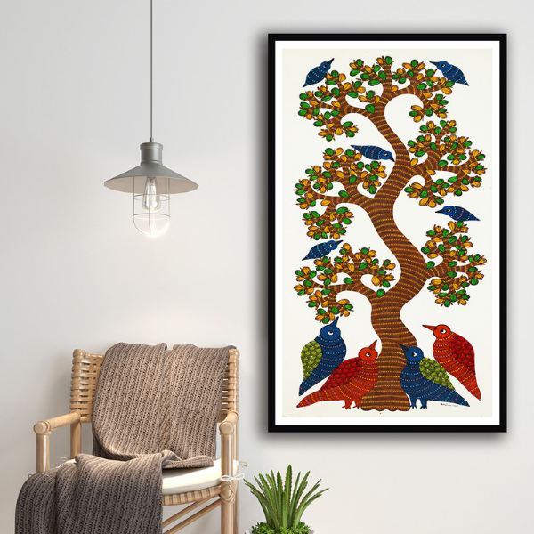Ancestry Gond Art Painting For Home Wall Art Decor