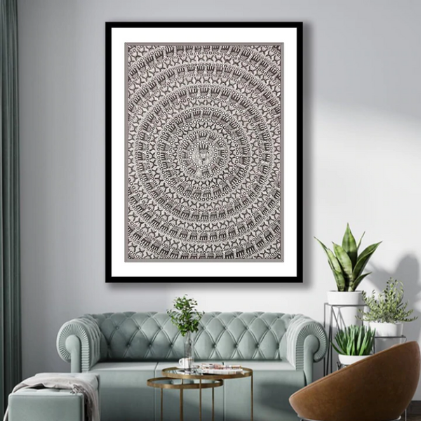 Mandala Madhubani Art Painting For Home Wall Art Decor