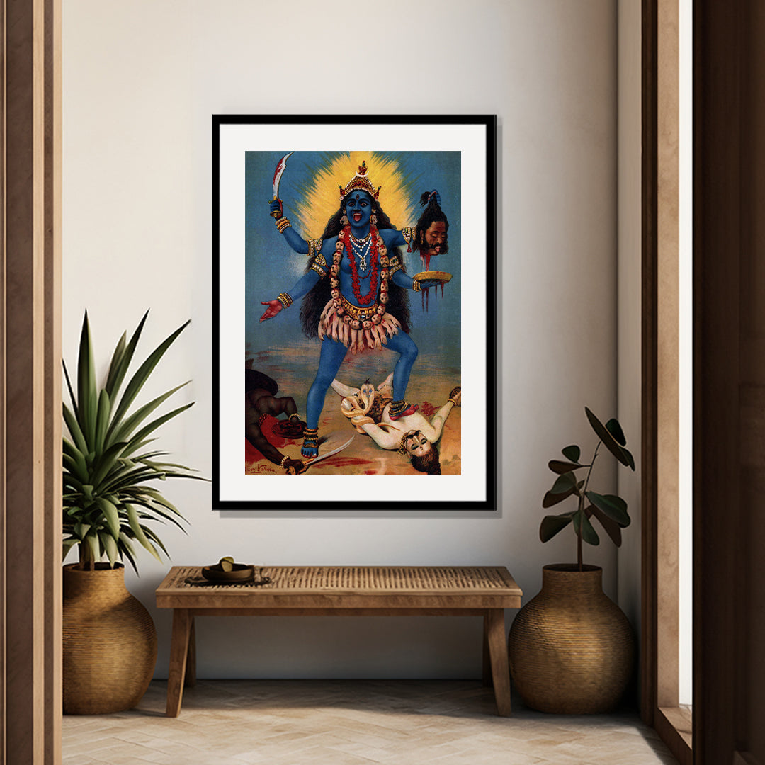 Raja Ravi Varma Artwork Painting - Kali