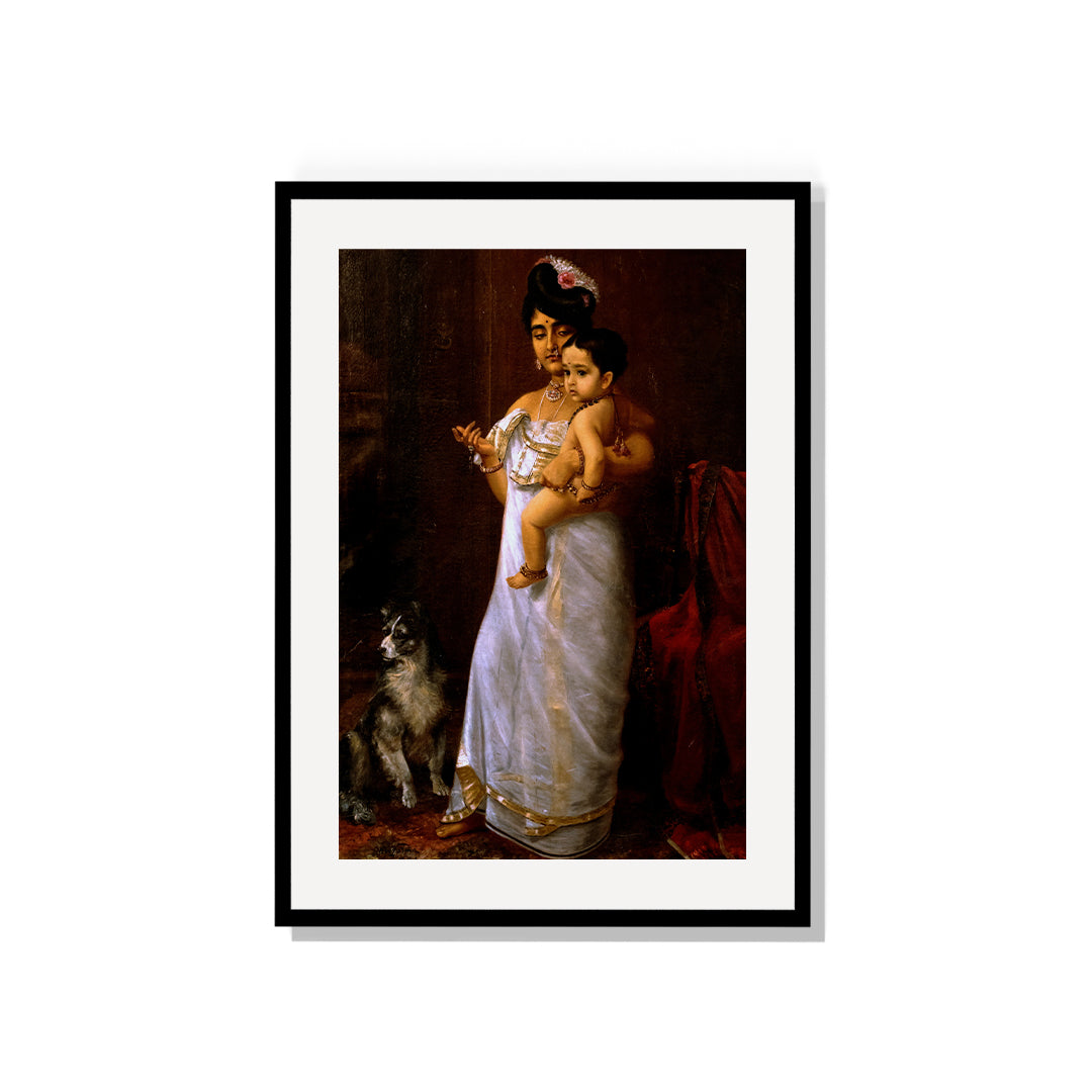 Raja Ravi Varma Artwork Painting - Portrait of Mahaprabha Thampuratti of Mavelikkara