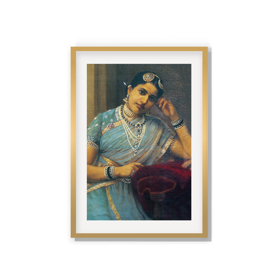 Raja Ravi Varma Artwork Painting - Raja and Rani of Kurupam
