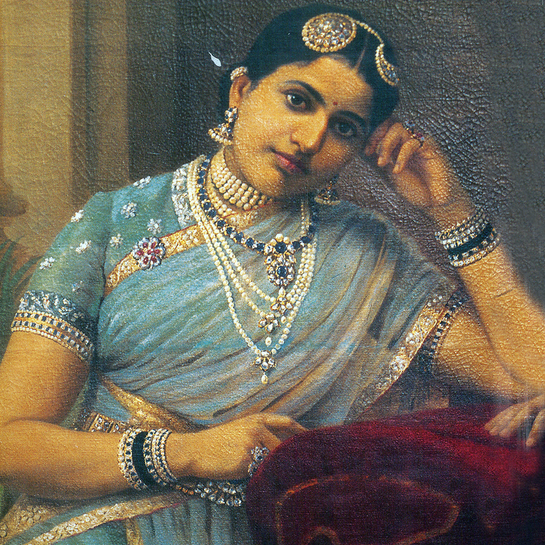 Raja Ravi Varma Artwork Painting Raja And Rani Of Kurupam