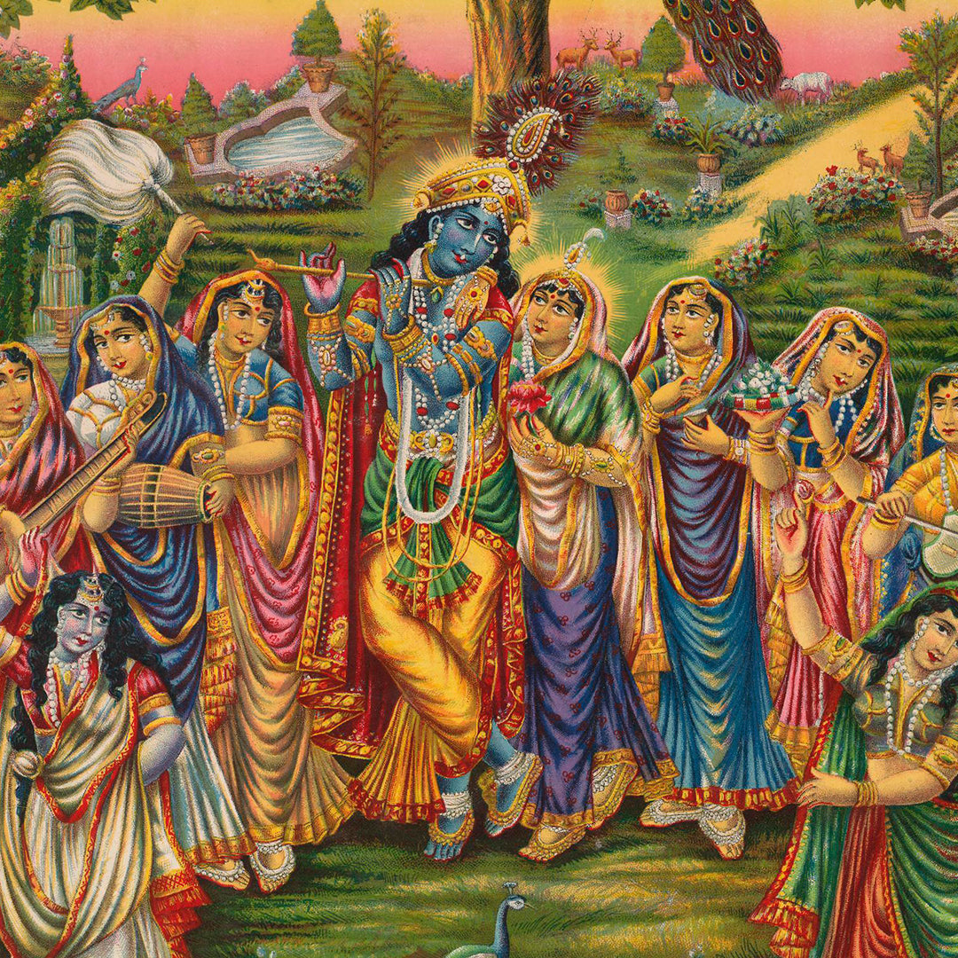 Raja Ravi Varma Artwork Painting - Radha Krishna