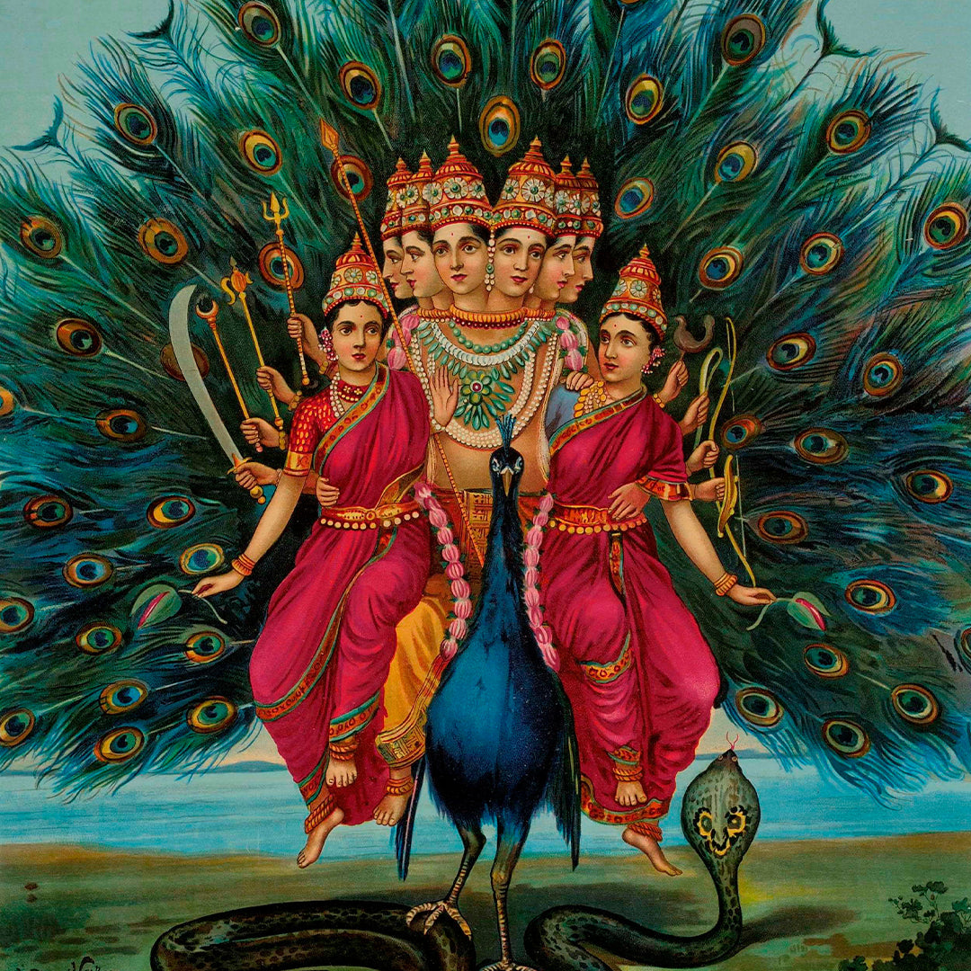 Raja Ravi Varma Artwork Painting - Murugan