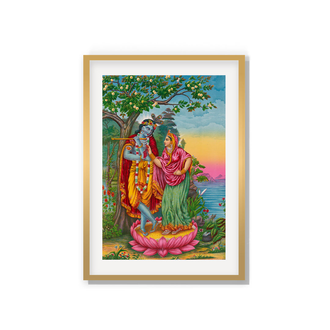 Raja Ravi Varma Artwork Painting - Radha Krishna 2