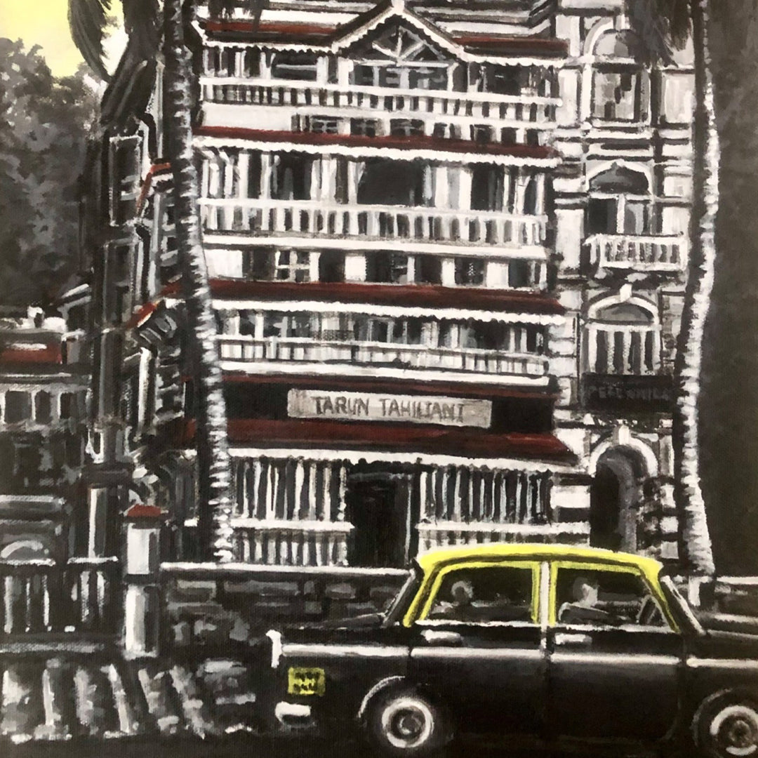 Colaba Houses Painting Artwork By Bharat For Home Wall